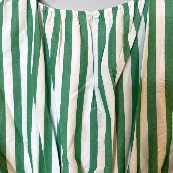 J.Crew Hyacinth Dress Striped Cotton Poplin Smocked Holiday CI932 Bright Clover - Picture 9 of 14